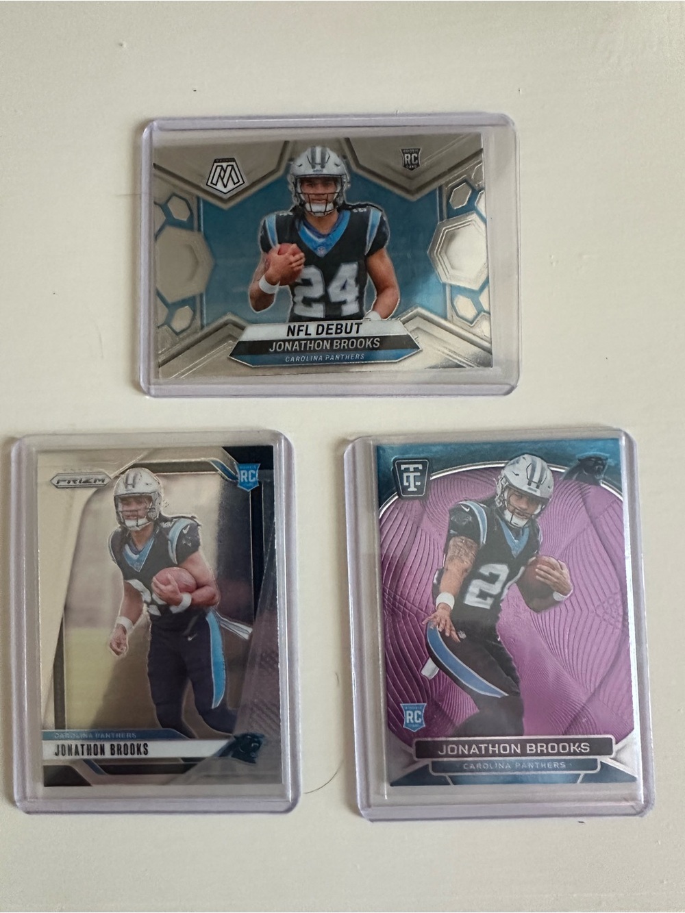 Jonathon Brooks Carolina Panthers Rookie Football Card Lot - Teal/Black/Silver